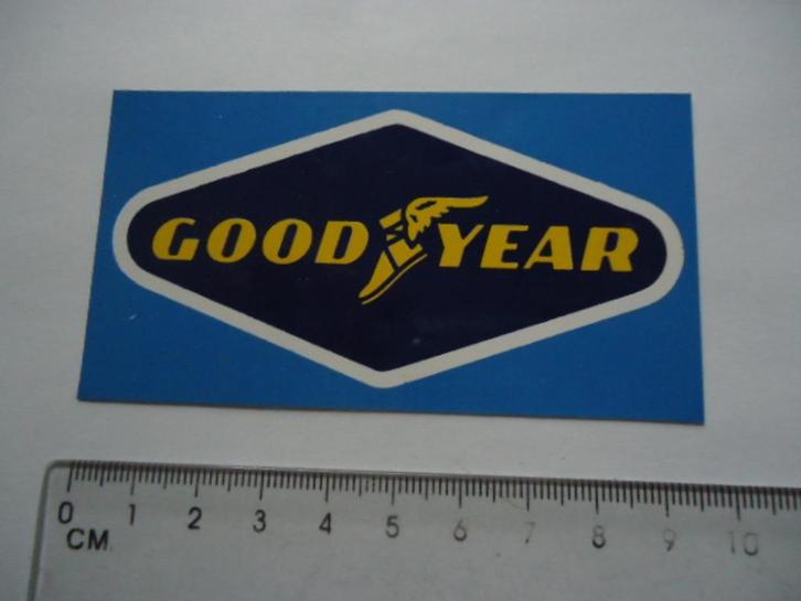 sticker oud Goodyear plastic logo auto motor retro race -- 1, Verzamelen, Stickers, Zo goed als nieuw, Bedrijf of Vereniging, Verzenden