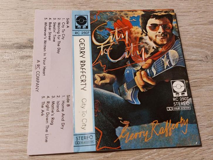 GERRY RAFFERTY - CITY TO CITY (CASSETTEBANDJE), Cd's en Dvd's, Cassettebandjes, Zo goed als nieuw, Voorbespeeld, Pop, 1 bandje