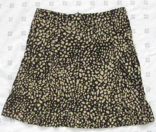 Zilch rok zwart met beige print, maat XL 42, Kleding | Dames, Rokken, Zo goed als nieuw, Maat 38/40 (M), Overige kleuren, Boven de knie