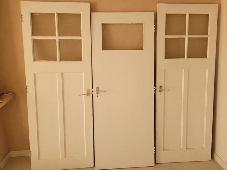 3 stompe deuren - Binnendeuren met glas, Doe-het-zelf en Verbouw, Deuren en Horren, Ophalen of Verzenden