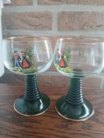 Wijnglazen met groene voet, Verzamelen, Glas en Borrelglaasjes, Ophalen of Verzenden, Zo goed als nieuw, Overige typen