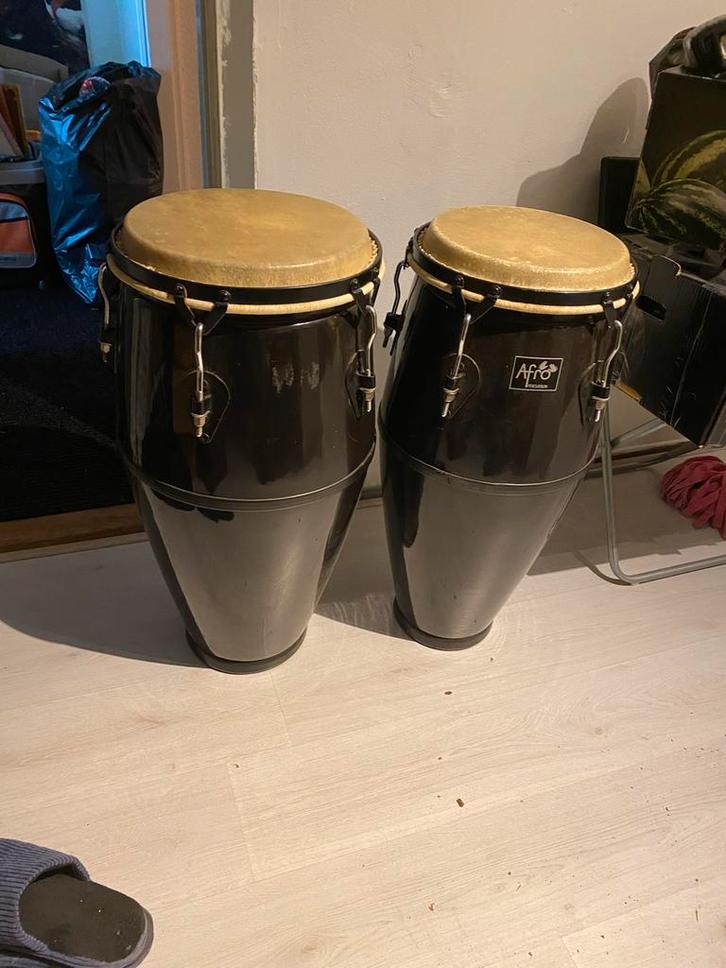 Conga Set met Tassen, Muziek en Instrumenten, Percussie, Gebruikt, Trommel, Ophalen