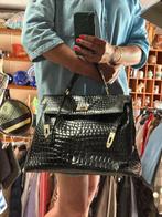 MIGUEL BELLIDO vintage croco tas 38x28 cm, Ophalen of Verzenden, Zo goed als nieuw, Bruin, Handtas