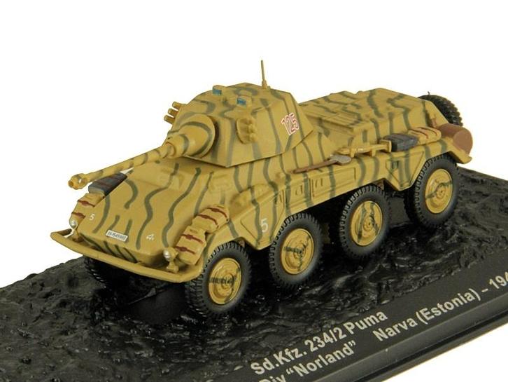 Sd Kfz 234/2 Puma Pakwagen Panzer Jager met 7,5 cm PaK 40, Hobby en Vrije tijd, Modelbouw | Auto's en Voertuigen, Nieuw, Tank
