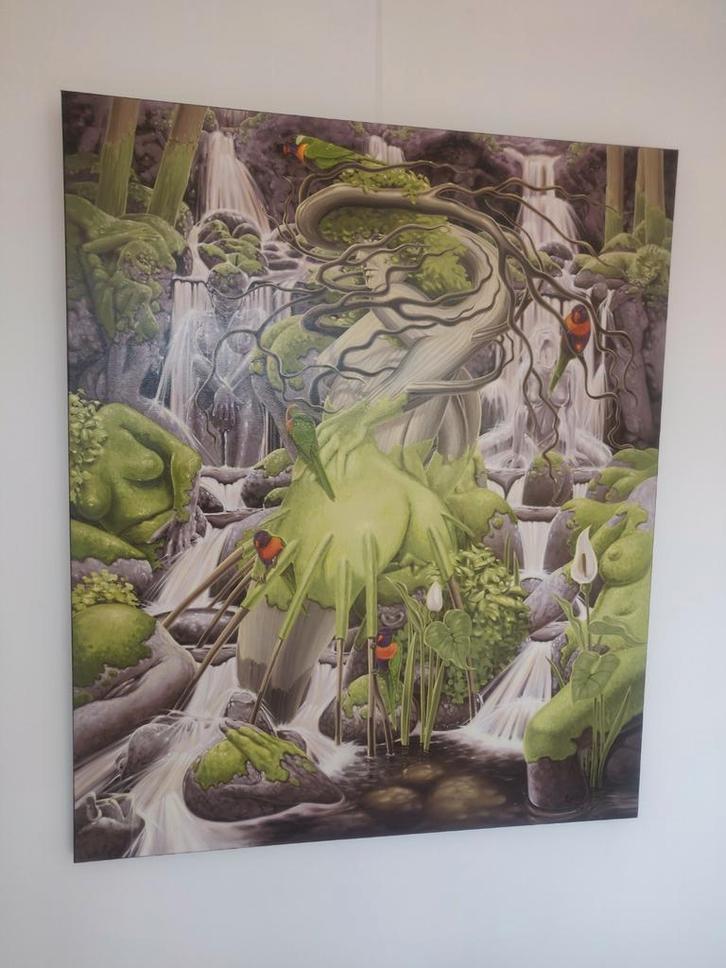 Schilderij Mother Nature van Randy van Lingen, Antiek en Kunst, Kunst | Schilderijen | Abstract, Ophalen