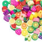 Fruit mix van polymeerkralen van circa 10 mm rond (5 stuks), Verzenden, Nieuw, Kraal