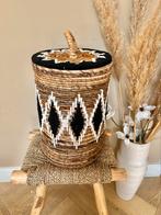 Zeegras mand met touw zwart, Huis en Inrichting, Woonaccessoires | Schalen en Manden, Rond, Nieuw, Ophalen of Verzenden, Aa