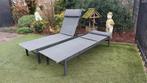 2 mooie verstelbare ligbedden intratuin, Tuin en Terras, Ligbedden, Ophalen, Gebruikt, Aluminium, Verstelbaar
