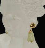 Prachtige 14 karaats goud & Jade oorbellen, Sieraden, Tassen en Uiterlijk, Oorbellen, Verzenden, ., Zo goed als nieuw, .