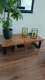 Stoere robuuste industriële salontafel, Huis en Inrichting, Tafels | Salontafels, Ophalen, 100 tot 150 cm, 50 tot 100 cm, Zo goed als nieuw