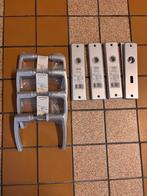 4 Nieuwe Aluminium Deurkrukken met Afdekplaat, Ophalen of Verzenden, Nieuw, Overige materialen, Klink of Kruk