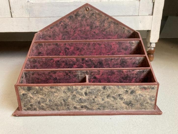 Brocante oud - brievenbakje - postbakje (karton), Antiek en Kunst, Curiosa en Brocante, Ophalen of Verzenden