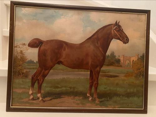 “ De Hackney” lithografie Otto Eerelman, Antiek en Kunst, Kunst | Schilderijen | Klassiek, Ophalen of Verzenden