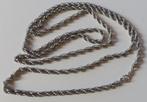 Koopje! Lange zilveren "gevlochten" ketting 95 cm, incl verz, Verzenden, Zo goed als nieuw, Zilver, Zilver