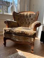 Antieke gestofeerde oorfauteuil, Antiek en Kunst, Ophalen
