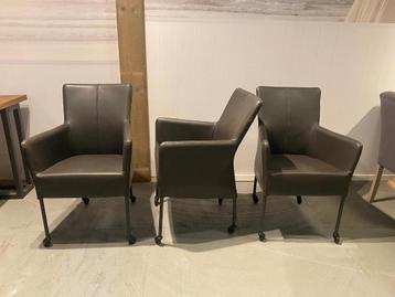 Set van 3 Suske stoelen Het Anker Bullet Coal nu €550,- beschikbaar voor biedingen