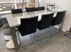 Eettafel Goossens met glasplaat zonder stoelen, Ophalen, 200 cm of meer, 50 tot 100 cm, Zo goed als nieuw
