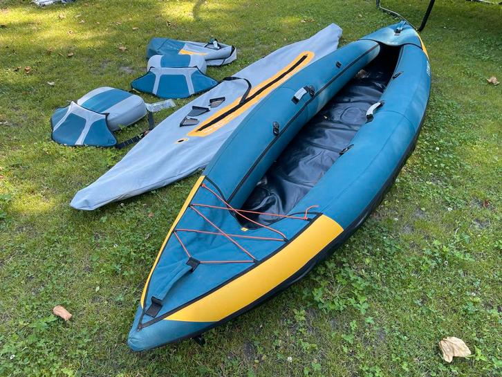 Decathlon 2 persoons opblaasbare kano, Watersport en Boten, Kano's, Zo goed als nieuw, Kajak, Twee personen, Opblaasbaar, Ophalen