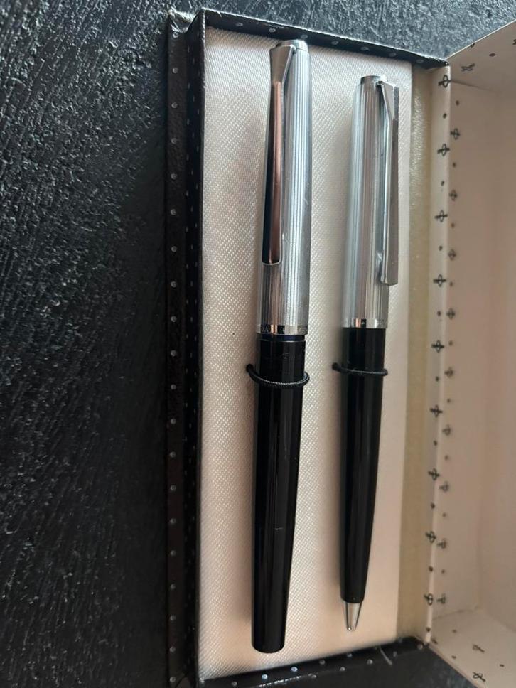 Vintage Pelikan Silvexa vulpen Gold nip en balpen, Verzamelen, Pennenverzamelingen, Gebruikt, Vulpen, Overige merken, Ophalen of Verzenden