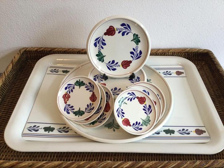 Boerenbont Boch België (Gebakstel Compleet), Antiek en Kunst, Antiek | Servies los, Ophalen of Verzenden