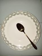 Brocante oud diep bord Boch la Louviere groen Carlotta, Antiek en Kunst, Ophalen of Verzenden