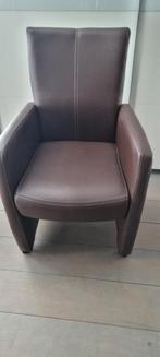 Buro stoel / fauteuil met wieltjes  kunstleder kleur bruin, Ophalen, Zo goed als nieuw, Bruin, Eén
