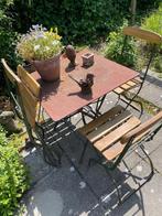 Biergarten tuinstoelen vintage, Tuin en Terras, Tuinstoelen, Ophalen, Gebruikt, Metaal, Inklapbaar
