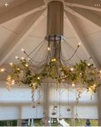 Unieke Halogeen Hanglamp met Decoratie, Ophalen of Verzenden, Zo goed als nieuw, Glas, 75 cm of meer
