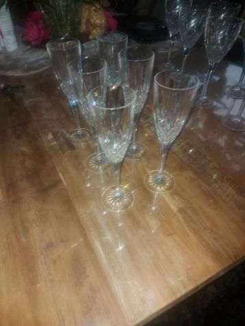 Kristallen Champagne Glazen Servies 6 st beschikbaar voor biedingen