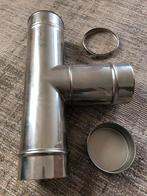 T stuk rookkanaal RVS 125mm. Nieuw, Ophalen, Zo goed als nieuw, Hout, Houtkachel