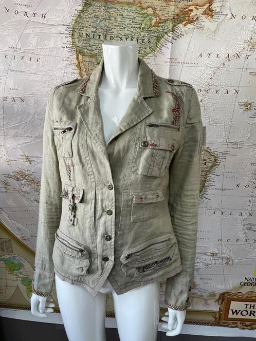 Leuke linnen zomer jas van Not the Same maat 36 S, Kleding | Dames, Jassen | Zomer, Gedragen, Maat 36 (S), Beige, Ophalen of Verzenden