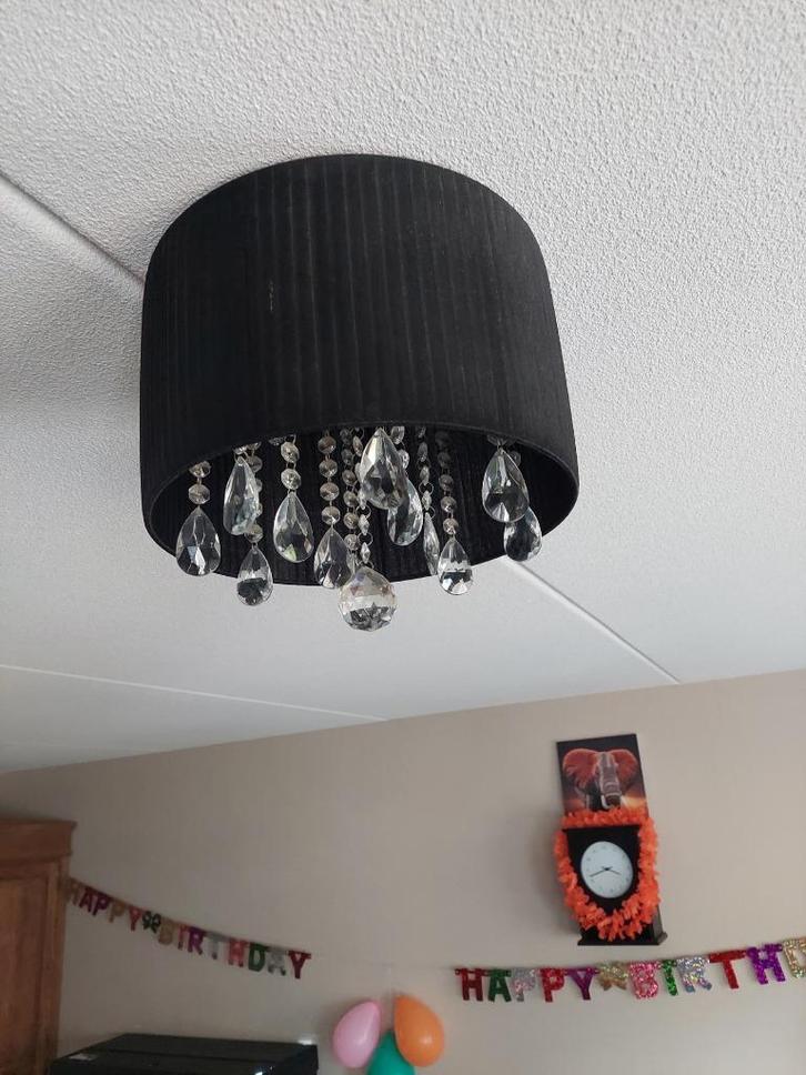 Plafonniere en hanglamp, Huis en Inrichting, Lampen | Hanglampen, Zo goed als nieuw, Minder dan 50 cm, Stof, Ophalen