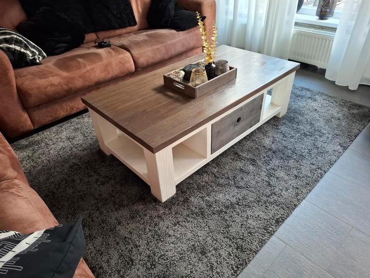 Eettafel + 4 Stoelen & Salontafel - Complete Set!, Huis en Inrichting, Tafels | Eettafels, Gebruikt, 50 tot 100 cm, Rechthoekig