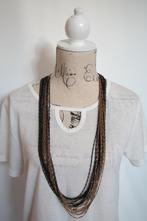 Black & gold layered necklace, Ophalen of Verzenden, Nieuw, Zwart, Overige materialen