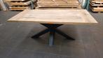 Recht oud eiken tafelblad van 100x195cm, 4,5cm dik, Ophalen, 100 tot 150 cm, Eikenhout, Nieuw