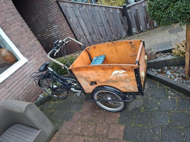 Cangoo Bakfiets Elektrisch - Opknapper, Fietsen en Brommers, Fietsen | Bakfietsen, Gebruikt, Overige merken, 2 kinderen, Elektrisch