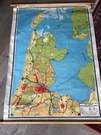 Schoolkaart / wandkaart Noord Holland - oud, Antiek en Kunst, Antiek | Schoolplaten, Ophalen, Aardrijkskunde
