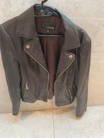 Donkerbruin leren jasje / mt XL / 42 z.g.a.n, Kleding | Dames, Ophalen of Verzenden, Zo goed als nieuw, Maat 42/44 (L), Bruin