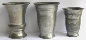 Antieke Tinnen Vaas/ Vaasjes beschikbaar voor biedingen