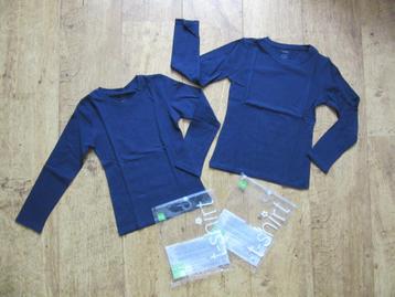 2 longsleeve shirts (Hema) donkerblauw –maat 110/116 NIEUW   beschikbaar voor biedingen