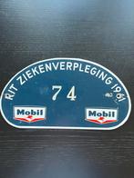 Vintage Mobil Rit Ziekenverpleging 1974 Reclamebord, Verzamelen, Ophalen of Verzenden, Gebruikt, Reclamebord