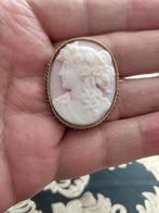 Gouden broche 14karaat met camee, Verzenden, Goud