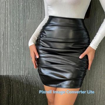 R21 kunstleren lak rok, maat XL en 2XL beschikbaar voor biedingen