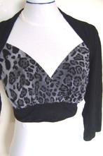 bolero crop top panther print gothic punk rock emo, Kleding | Dames, Panther print bolero, Overige kleuren, Verzenden, Maat 42/44 (L)