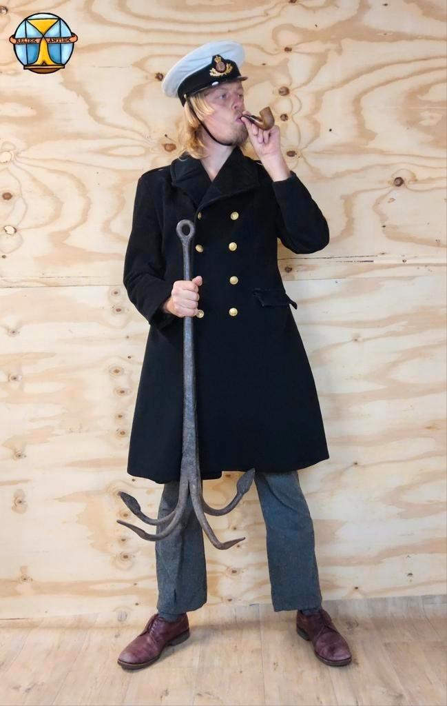 Groot Antiek Smeedijzeren Scheepsanker (H85cm) Anker haken, Antiek en Kunst, Antiek | Overige Antiek, Ophalen of Verzenden