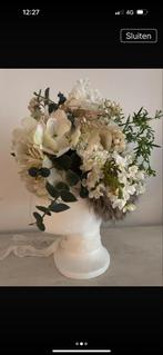 Witte Bloemen Hoofdband - Carnaval, Ophalen of Verzenden, Nieuw