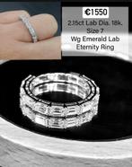 Mooi  “ Emerald  eternity lab diamond ring” 2.15ct, Wit, Nieuw, Ophalen of Verzenden, 17 tot 18
