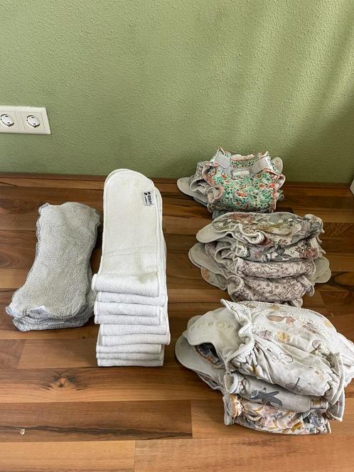Pakket wasbare nachtluiers Anavy + boosters + overbroekjes, Kinderen en Baby's, Babykleding | Baby-kledingpakketten, Gebruikt
