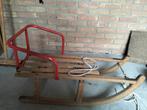 Houten slee merk davos. ., Kinderen en Baby's, Speelgoed | Buiten | Sleeën, Ophalen of Verzenden, Rugleuning, Gebruikt, Hout