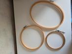 3 houten borduur ringen, Ophalen, Zo goed als nieuw, Overige typen